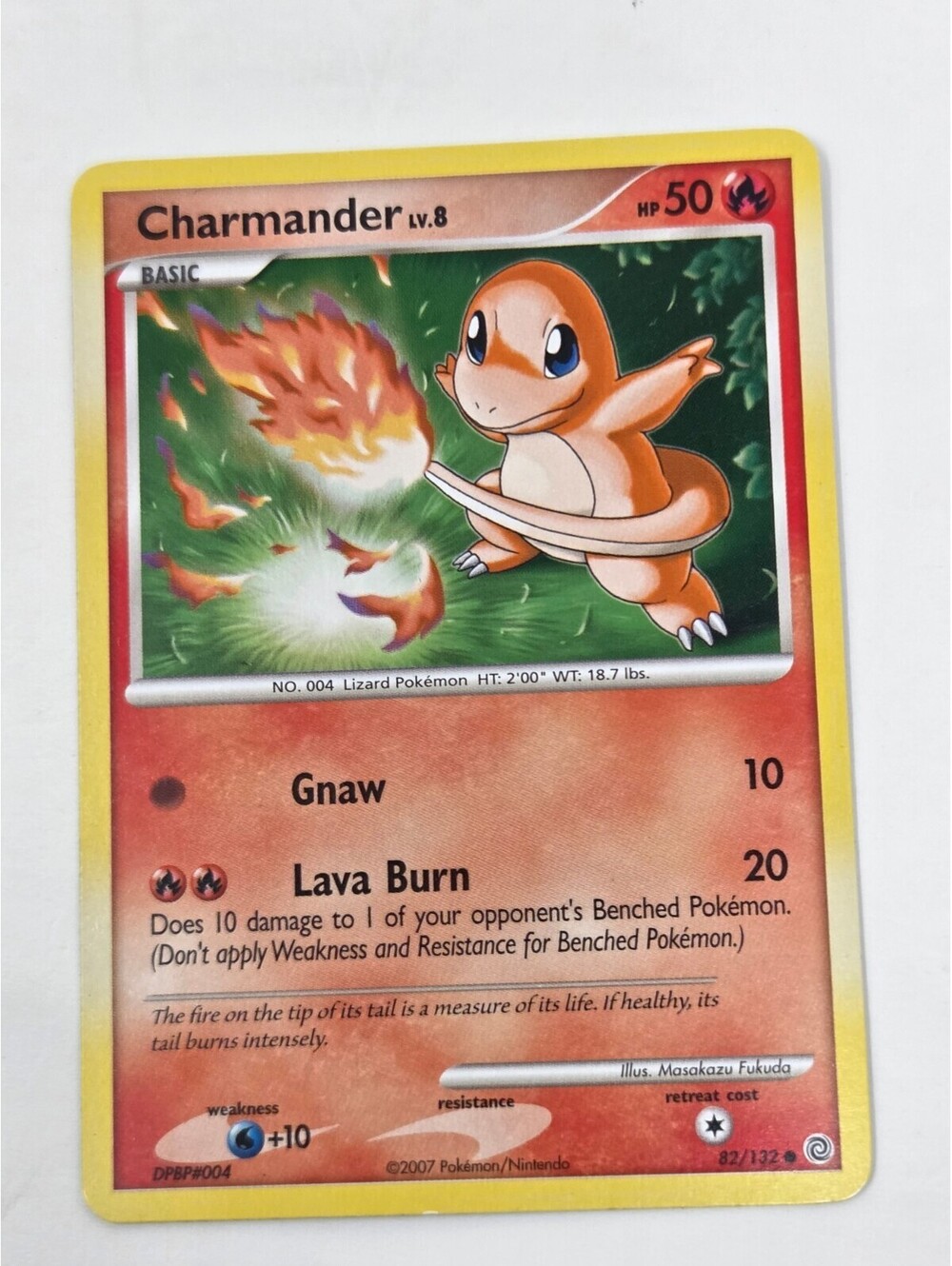 Pokémon Charmander 82/132 2007 DP Promo Basic Fire-Type Trading Card
